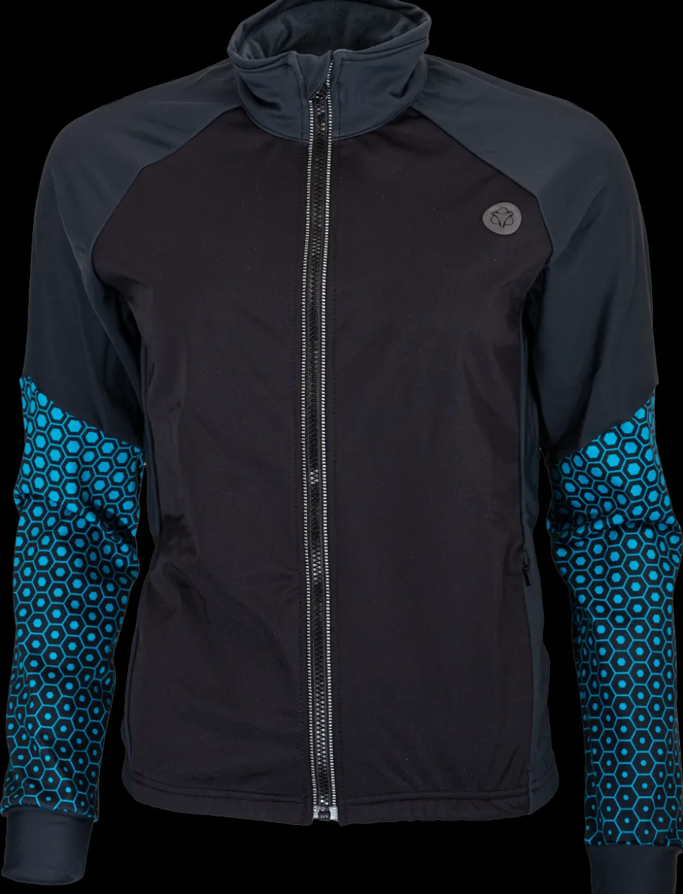 AGU Thermo schaatsjack darkgrey/mint met windstopper