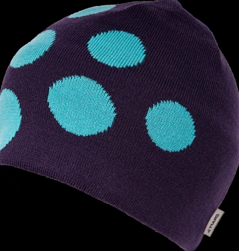 Craft Big Logo muts (paars met bollen)