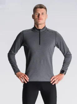 Fusion mens C3 zip neck dark grey