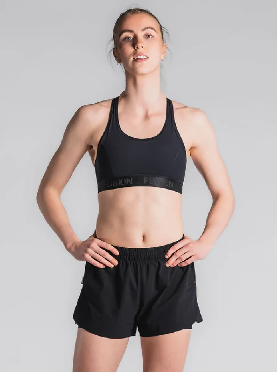 Fusion womens C3 run shorts black