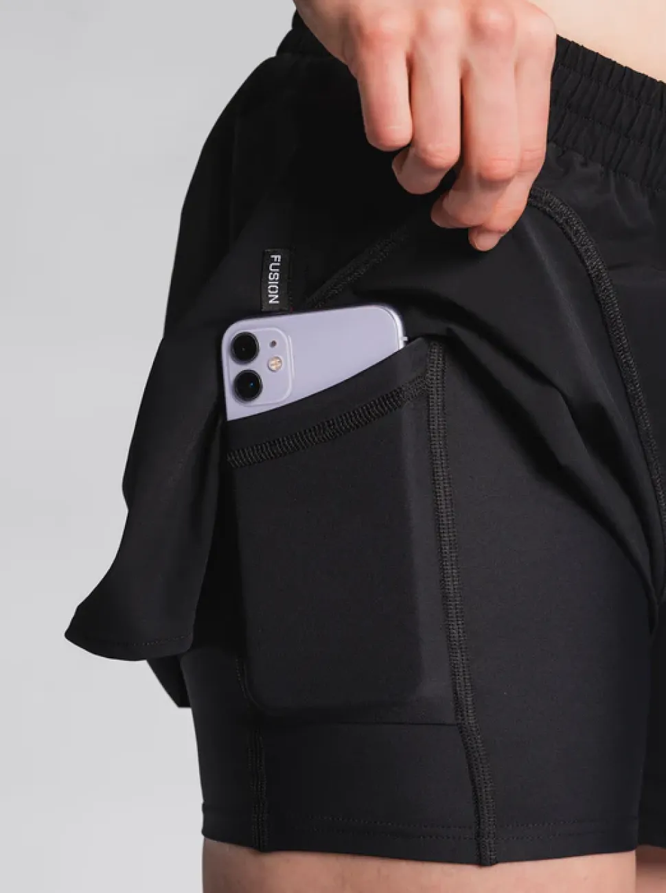 Fusion womens C3 run shorts black