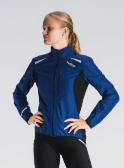 Fusion womens S1 run jacket night blue