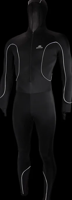 Hunter Speedpak lycra Pro met cap Zwart/Piping Wit