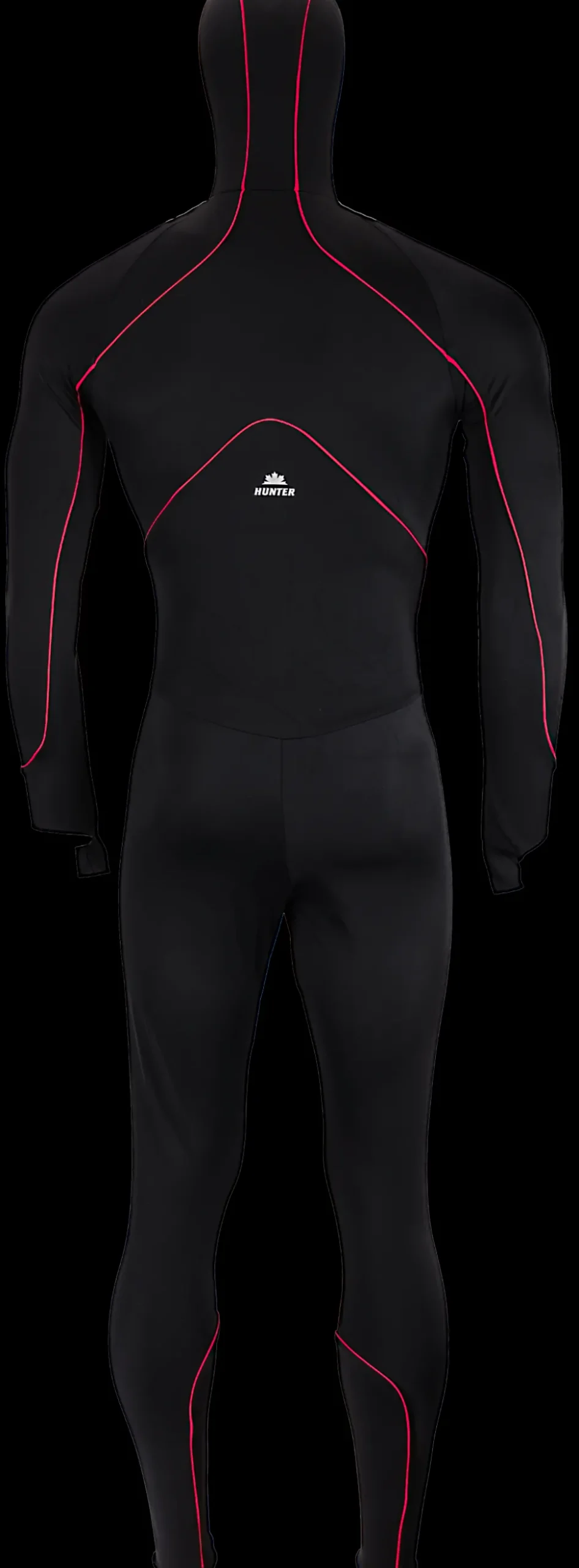 Hunter speedpak thermo zonder cap zwart/piping rood