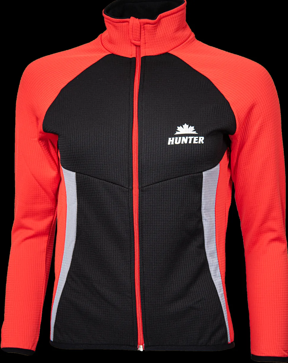 Hunter Windtex Jack zwart/rood/grijs
