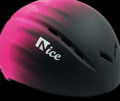 Nice schaatshelm zwart/roze