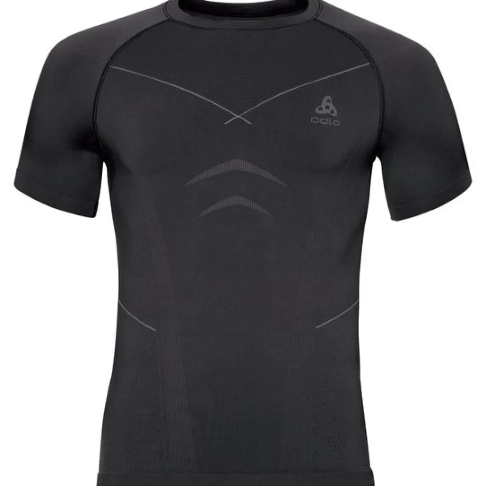 Odlo Heren Shirt Korte mouw/ Crew Neck Evolution warm, Zwart