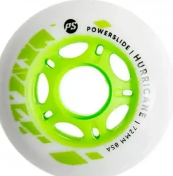 Powerslide Hurricane 72mm wit/groen