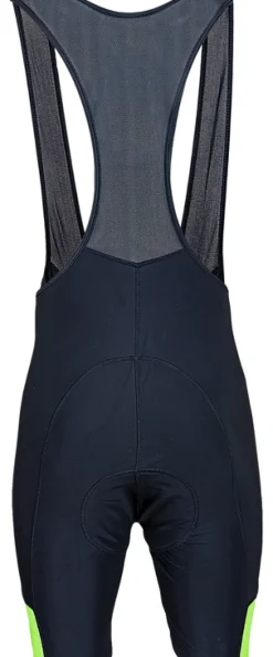 Rogelli wielerbroek Mondovi met bretels zwart/fluo