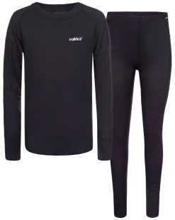 Rukka Glenn junior set black ondershirt ls en lange onderbroek [kids]
