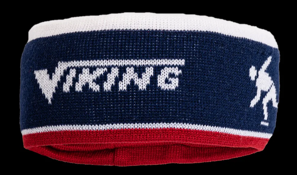 Viking hoofdband-muts blauw/rood/wit